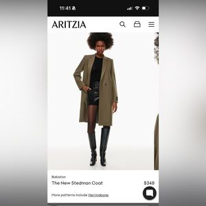 Aritzia Babaton 96% Wool Coat Size small